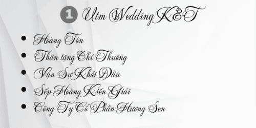 1. Wedding K&T