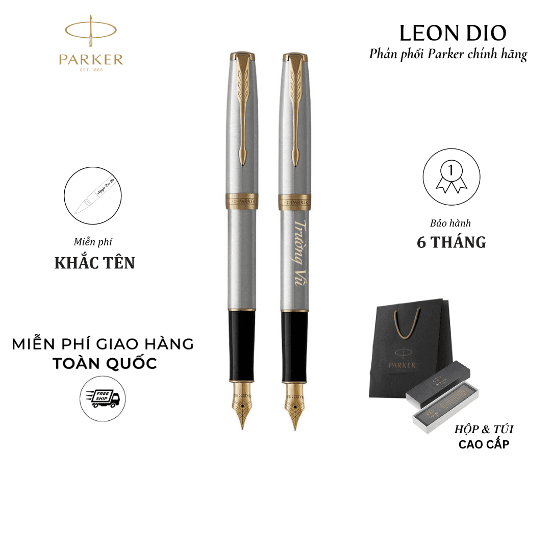 Bút máy Parker SON StainlessSteel GT TB-1950797 - Leon Dio 